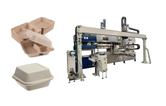 Máy tạo hình hộp cơm trưa vỏ sò sưởi điện với kích thước khuôn 400 * 300mm