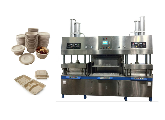 Máy phân hủy sinh học Bã mía Vỏ sò Máy làm hộp cơm nguyên chất Bột giấy bột gỗ