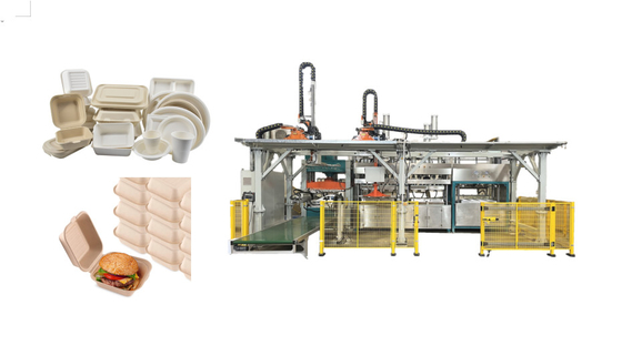 Thiết bị bộ đồ ăn đúc bột giấy dùng một lần