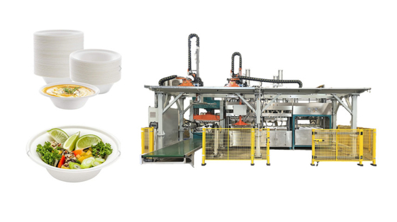 6000 chiếc / giờ Máy ép bột giấy ướt cho bộ đồ ăn
