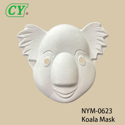 Mặt nạ động vật Halloween DIY màu trắng Chất đúc bột có ý thức về môi trường cho vẽ sáng tạo & Sơn xịt