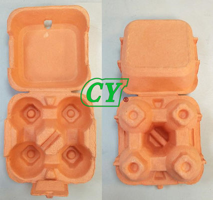 Sản phẩm bột giấy không độc hại Khay trứng dùng một lần với 4 khoang