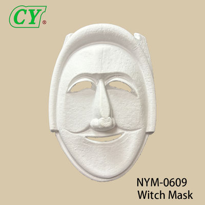 Mặt nạ mặt nạ thủ công DIY mới Màu trắng trắng được sơn Mặt nạ giấy bột cho Cosplay Halloween Gia đình trò chơi Mặt nạ tiệc tùng