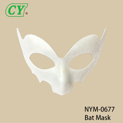 Mặt nạ cáo phôi trắng DIY cho trẻ em, mặt nạ mèo bằng bột giấy động vật, vẽ tranh graffiti nửa mặt